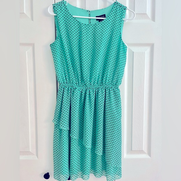 EnFocus Mint Green Polka Dot Dress Size 6P - Picture 2 of 6